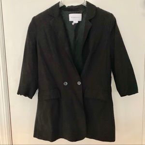 BCBG Generation Black Blazer 6 Button Slit